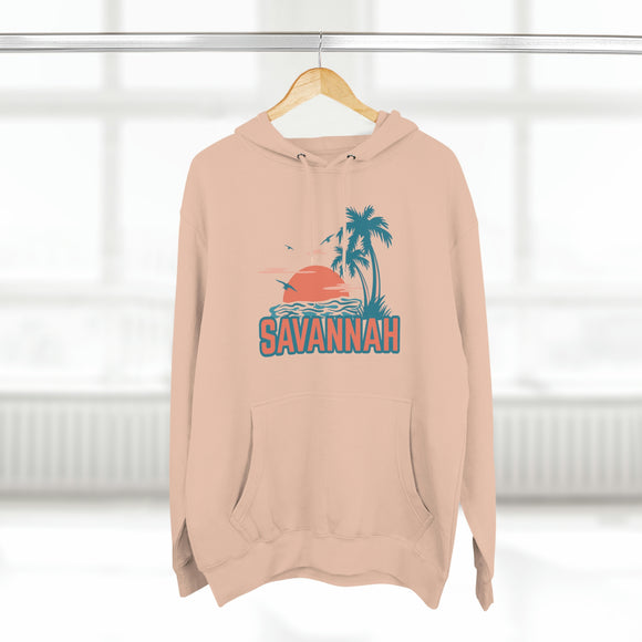 Premium Savannah, Georgia Hoodie - Palm Tree Unisex Sweatshirt