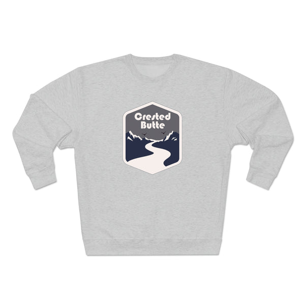 Premium Crested Butte, Colorado Crewneck Sweatshirt - Retro Unisex Sweatshirt