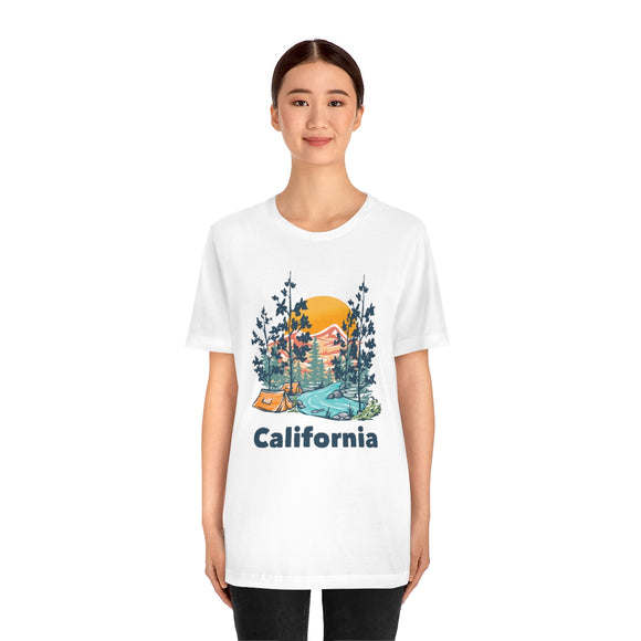 California T-Shirt - Mountain Illustration Unisex California Shirt