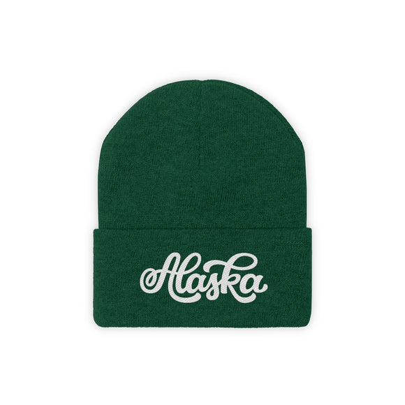 Alaska Beanie - Adult Hand Lettered Embroidered Alaska Knit Hat