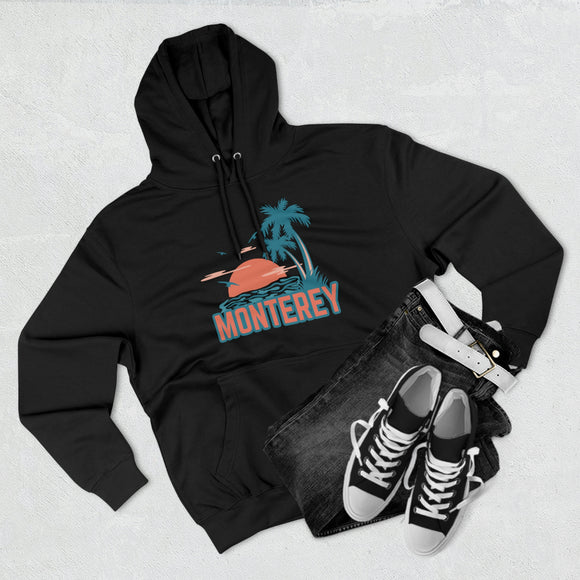 Premium Monterey, California Hoodie - Palm Tree Unisex Sweatshirt