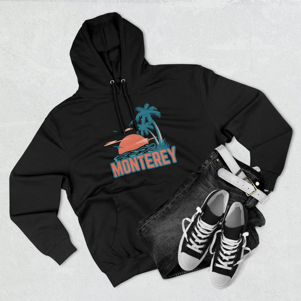 Premium Monterey, California Hoodie - Palm Tree Unisex Sweatshirt