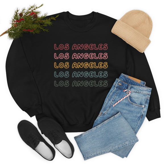 Los Angeles, California Sweatshirt - Retro Five Color Unisex
