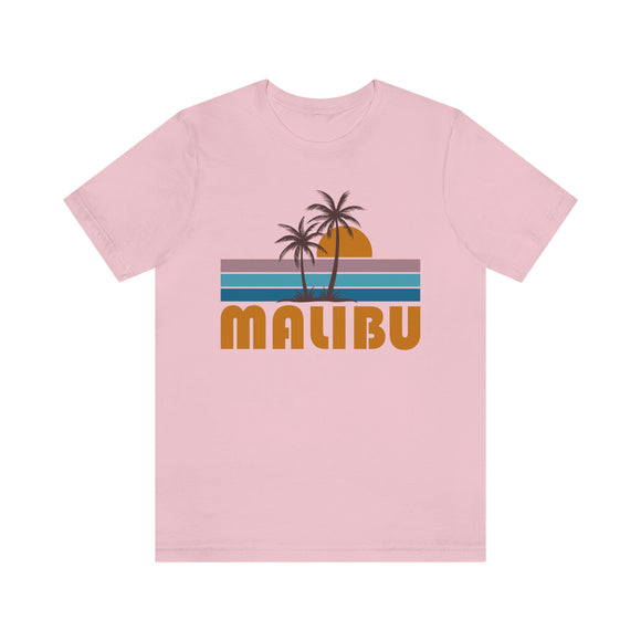 Malibu, California T-Shirt - Retro Palm Tree Unisex Malibu Shirt