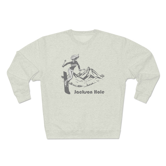 Premium Jackson Hole, Wyoming Crewneck Sweatshirt - Retro Unisex Sweatshirt