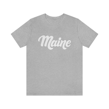Buy athletic-heather Maine T-Shirt - Hand Lettered Unisex Maine Shirt
