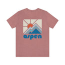Aspen Shirt, Colorado Retro T-Shirt, Colorful Colorado tee, Aspen Mountain Shirt-1