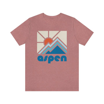 Aspen Shirt, Colorado Retro T-Shirt, Colorful Colorado tee, Aspen Mountain Shirt