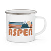 Aspen, Colorado Camp Mug - Retro Mountain Enamel Campfire Aspen Mug