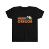 Oregon Youth T-Shirt - Retro Mountain Oregon Kid's TShirt