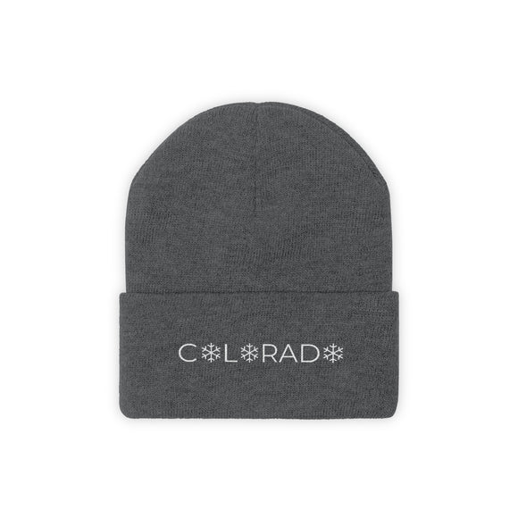 Colorado Beanie - Adult Embroidered Colorado Flag Knit Hat