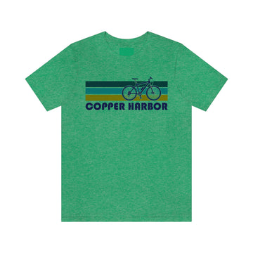 Buy heather-kelly Copper Harbor T-Shirt - Retro Mountain Bike Adult Unisex Copper Harbor, Michigan T Shirt
