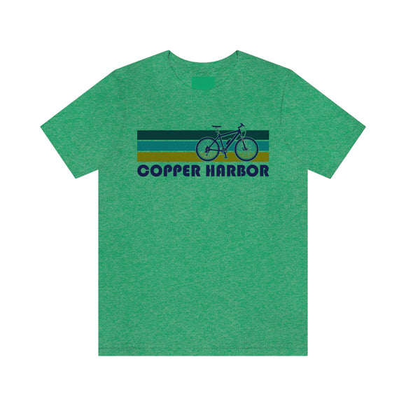 Copper Harbor T-Shirt - Retro Mountain Bike Adult Unisex Copper Harbor, Michigan T Shirt