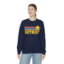 Detroit, Michigan Sweatshirt - Retro Sunrise Unisex-29