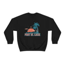 Port St. Lucie, Florida Sweatshirt - Unisex Retro Palm Tree Crewneck Port St. Lucie Sweatshirt-19