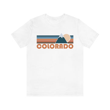 Buy white Colorado T-Shirt - Retro Mountain Unisex Colorado Shirt