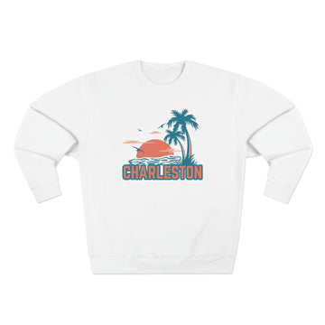Buy white Premium Charleston, South Carolina Sweatshirt - Unisex Premium Crewneck Sweatshirt
