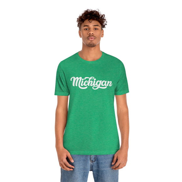 Michigan T-Shirt - Hand Lettered Unisex Michigan Shirt