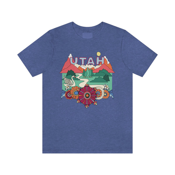 Utah Shirt, Utah Retro T-Shirt, Hippie Style Utah tee, Utah Mountain Shirt