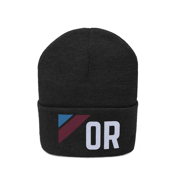 Oregon Beanie - Adult Embroidered Retro Oregon Knit Hat