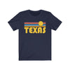 Texas T-Shirt - Retro Sunrise Adult Unisex Texas T Shirt