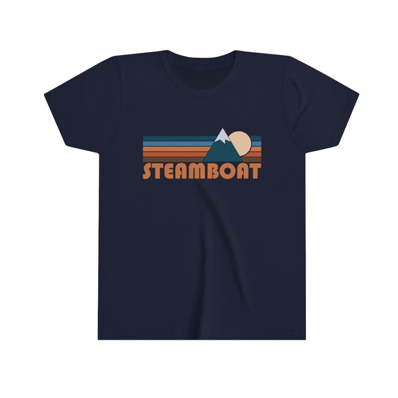 Steamboat Youth T-Shirt - Retro Mountain Colorado Kid's TShirt