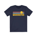 Washington T-Shirt - Retro Sunrise Adult Unisex Washington T Shirt-6