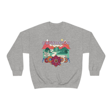 Buy sport-grey California Sweatshirt - Boho / Hippie Unisex