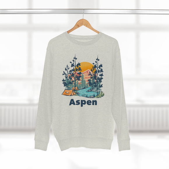 Premium Aspen Sweatshirt - Unisex Premium Crewneck Aspen, Colorado Sweatshirt