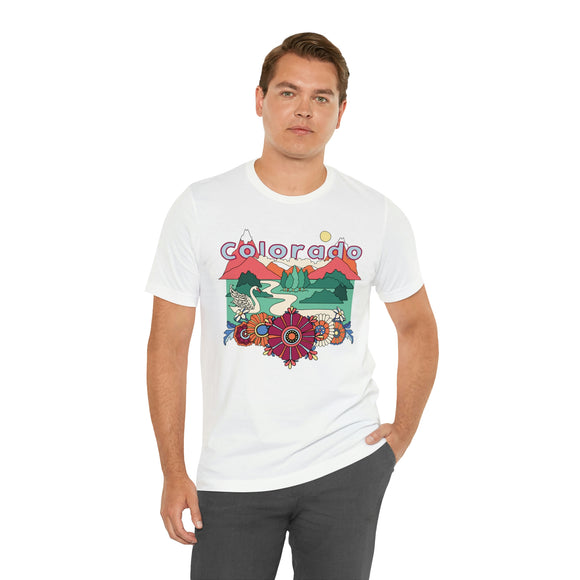Colorado Shirt, Colorado Retro T-Shirt, Hippie Style Colorado tee, Colorado Mountain Shirt