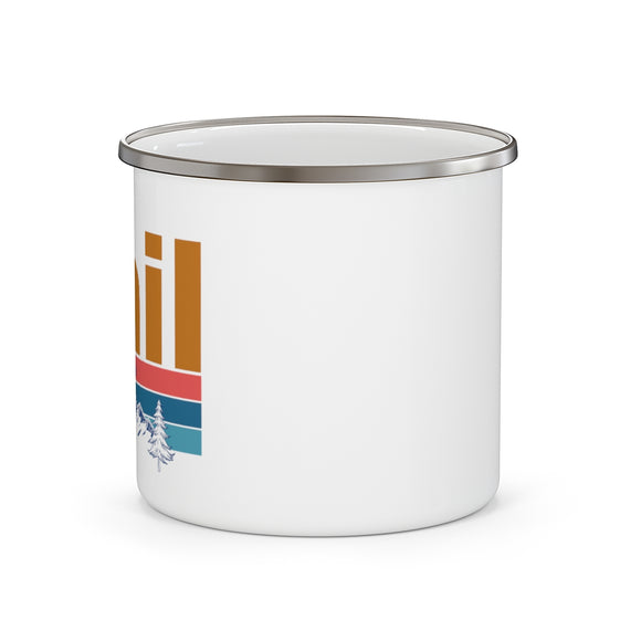 Vail, Colorado Camp Mug - Mountain Sunset Enamel Campfire Vail Mug