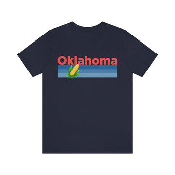 Buy navy Oklahoma T-Shirt - Retro Corn Unisex Oklahoma Shirt