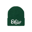 Ohio Beanie - Adult Hand Lettered Embroidered Ohio Knit Hat-9