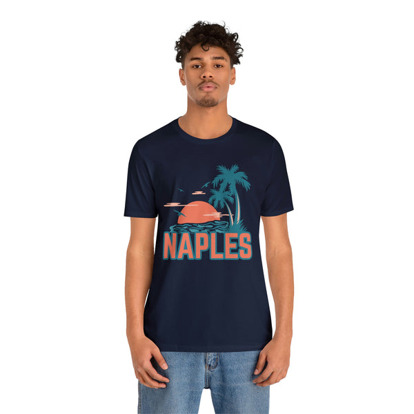 Naples, Florida T-Shirt - Retro Palm Tree & Beach Unisex Naples Shirt