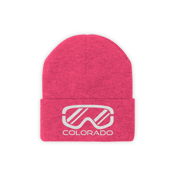 Colorado Knit Beanie - Adult Embroidered Ski Goggles Colorado Knit Hat