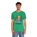 Oregon T-Shirt - Mountain Illustration Unisex Oregon Shirt-19