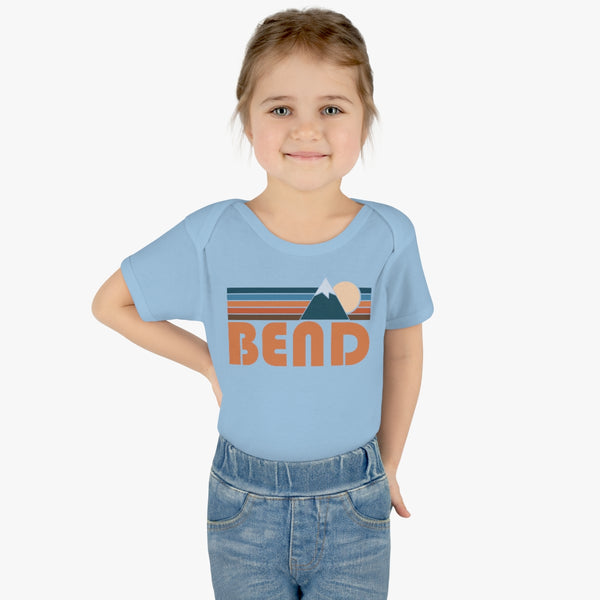 Bend Baby Bodysuit - Retro Mountain Bend, Oregon Baby Bodysuit