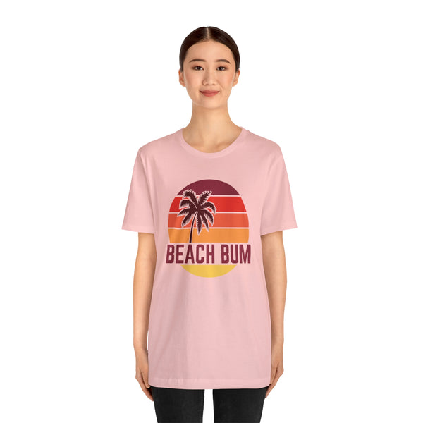 Beach Bum T-Shirt - Retro Palm Tree Unisex Beach Bum Shirt