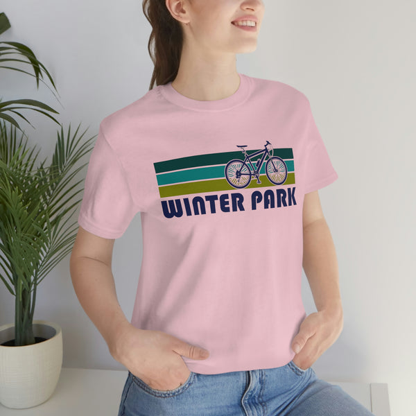 Winter Park T-Shirt - Retro Mountain Bike Adult Unisex Winter Park, Colorado T Shirt