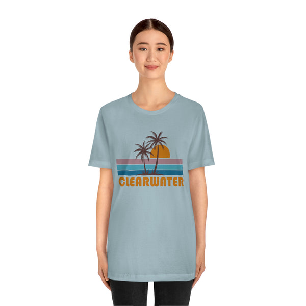 Clearwater, Florida T-Shirt - Retro Palm Tree Unisex Clearwater Shirt