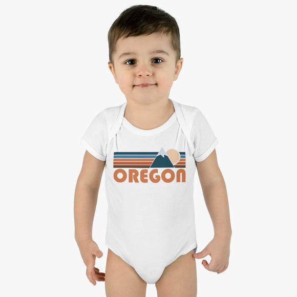 Oregon Baby Bodysuit - Retro Mountain Oregon Baby Bodysuit