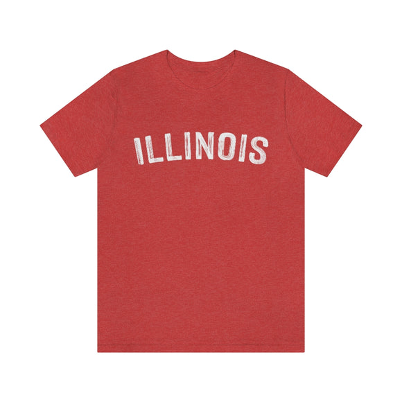 Illinois T-Shirt - Paint Text Unisex Illinois Shirt