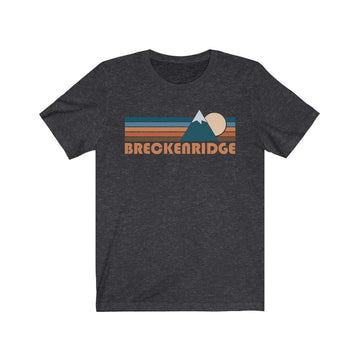 Buy dark-grey-heather Breckenridge, Colorado T-Shirt - Retro Mountain Adult Unisex Breckenridge T Shirt