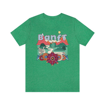 Banff T-Shirt - Retro Mountain / Hippie Style Banff, Canada Shirt