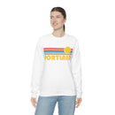 Portland, Oregon Sweatshirt - Retro Sunrise Unisex-5