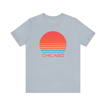 Buy light-blue Chicago, Illinois T-Shirt - Retro 80s Unisex Chicago Shirt