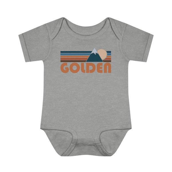 Golden Baby Bodysuit - Retro Mountain Golden, Colorado Baby Bodysuit