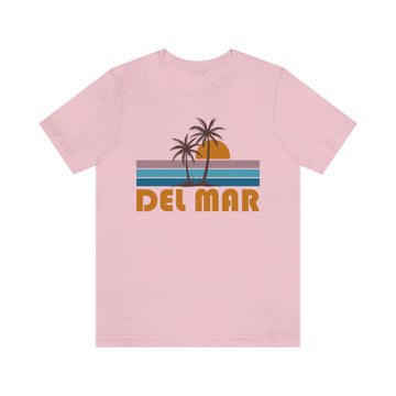 Buy pink Del Mar, California T-Shirt - Retro Palm Tree Unisex Del Mar Shirt