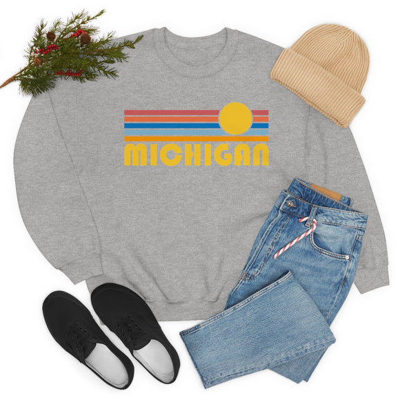 Michigan Sweatshirt - Retro Sunrise Unisex