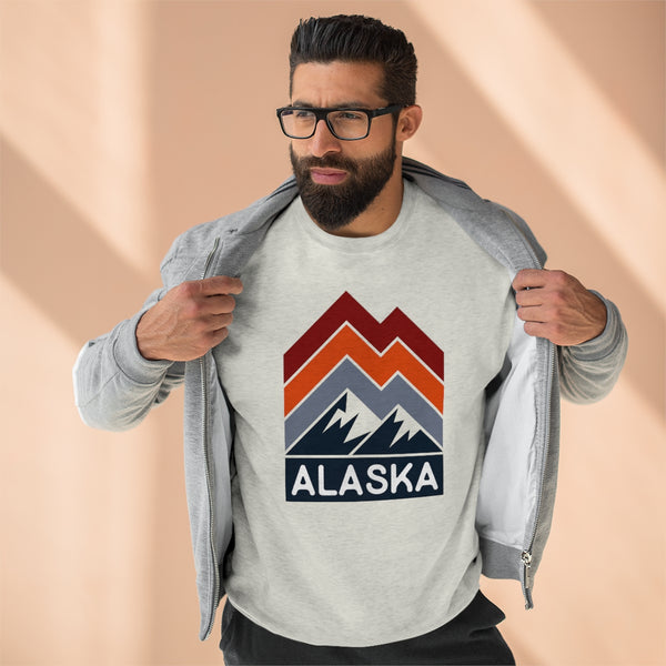 Premium Alaska Sweatshirt - Retro Unisex Premium Crewneck Alaska Sweatshirt